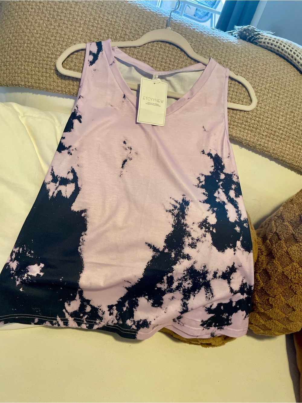 Lavender Tie-Dye Tank Top